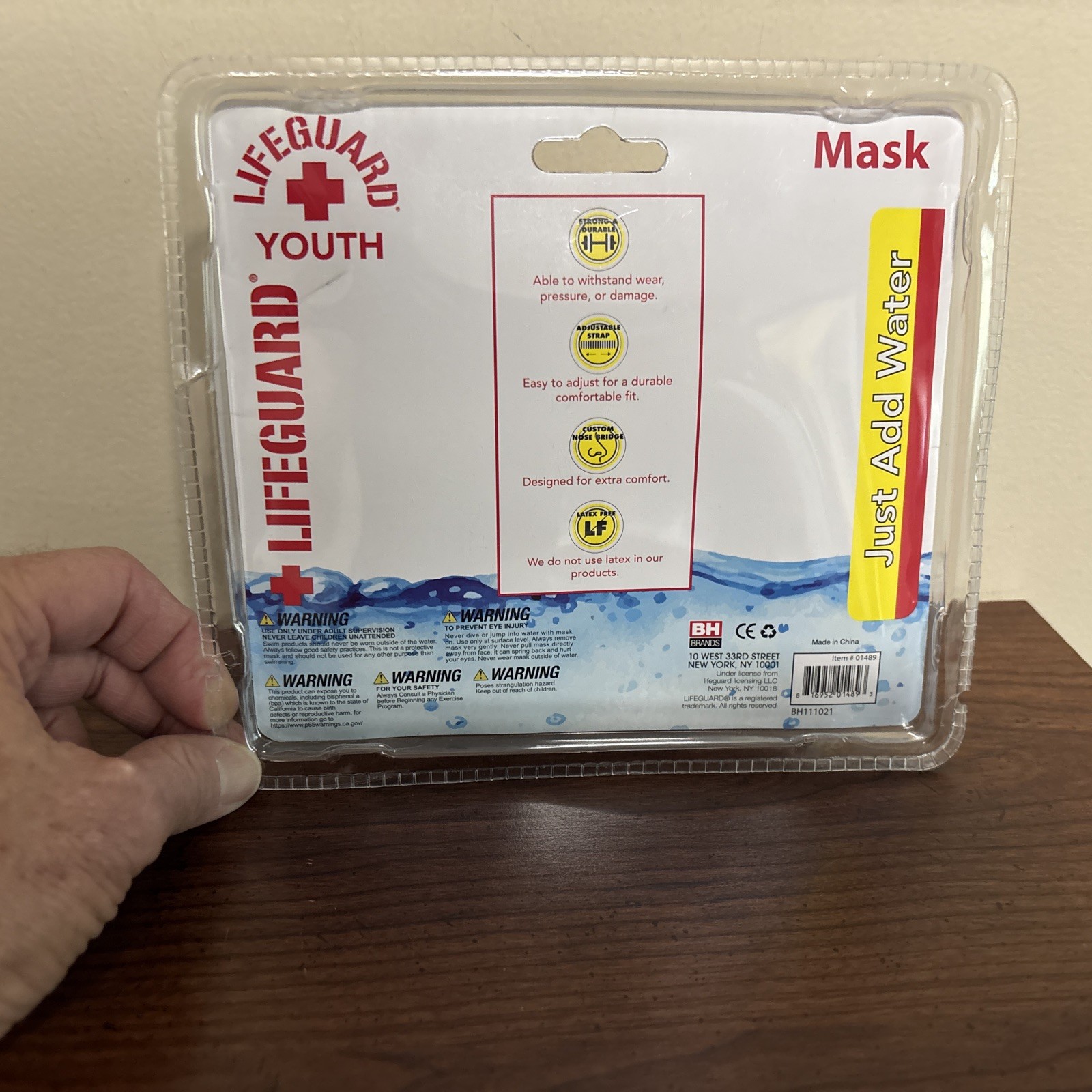 Lifeguard YOUTH Swim Mask Goggles – Latex Free Black – “New Factory-Sealed”