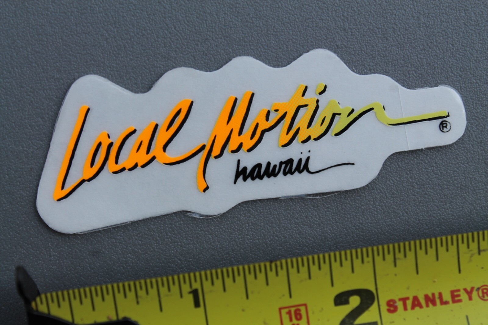 LOCAL MOTION Hawaii Surfboards Neon Orange OG 80’s LM1A Vintage Surfing STICKER