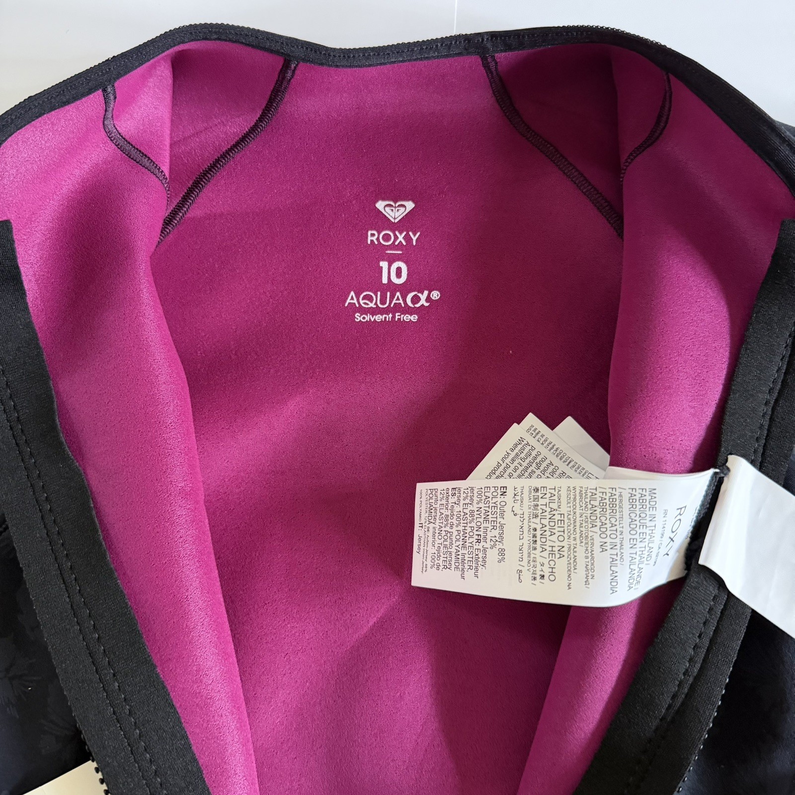 NWT ROXY Size 10 1.0 Swell Series Wet Suit Jacket Zip Qlock – Women’s Swim Beach