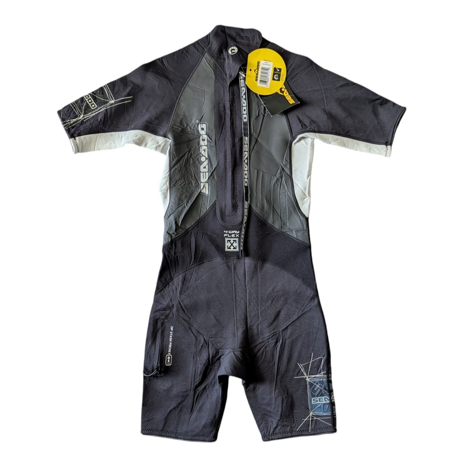 Sea Doo BRP Wet Suit New Mens Medium Black Gray 4-Way Flex Stallion SD8117