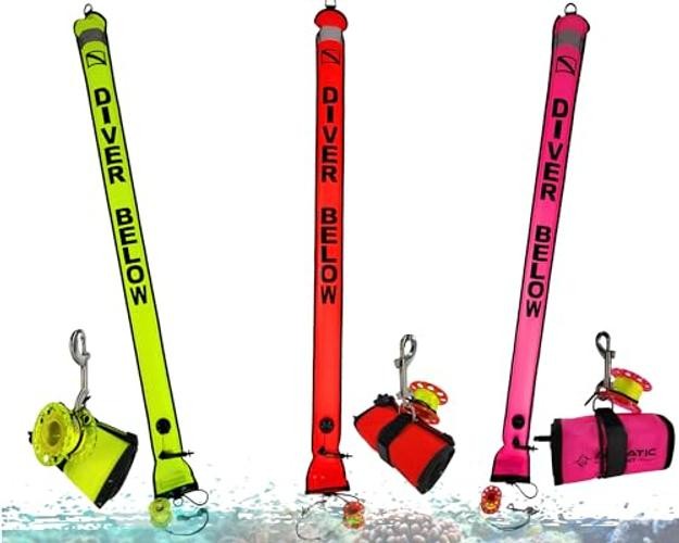 3 Piece Set = 6ft (1.83M) Safety Sausage + 4″ SS Clip + 100ft (30M) Orange