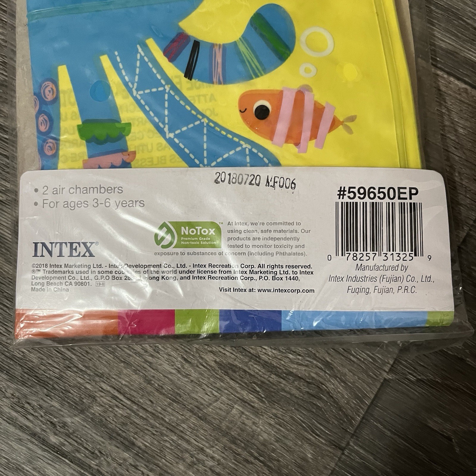 Intex Inflatable Arm Bands Pool Water Wings Children 3-6 Years Octopus & Fish