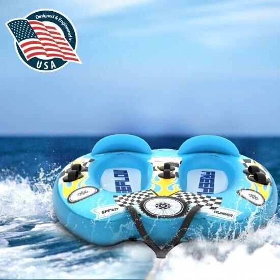 SereneLife 2 Person Towable Tube, Inflatable, 420D Nylon/PU Coating SLTOWBL10