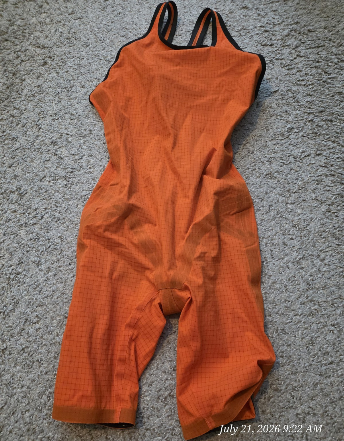 Arena Carbon Competitive Racing Kneeskin One Piece Swimsuit Size 32 Orange