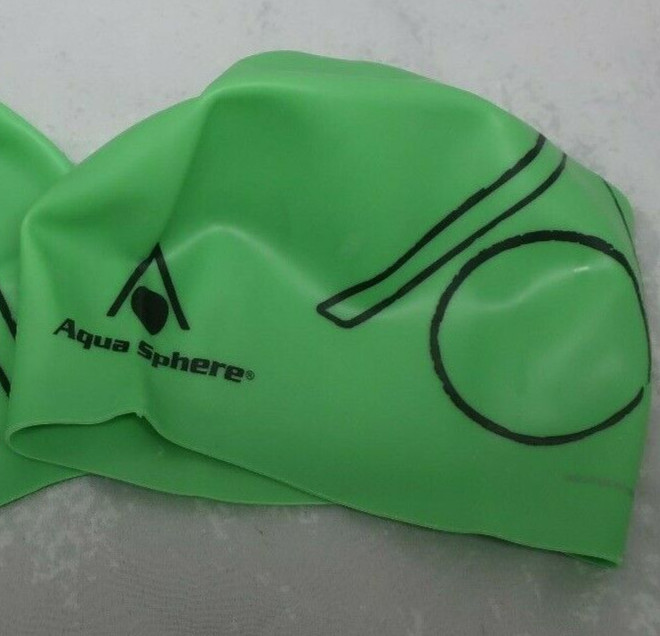 Aqua Sphere Tricap Adult Silicone Swim Cap Unisex Men Women Green
