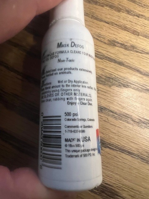 500 PSI 2 fl. oz. Mask Defog Bottle