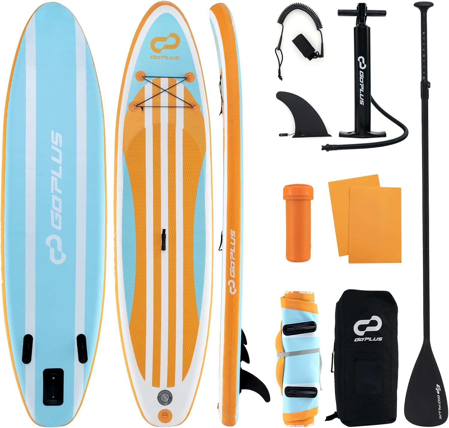 Inflatable Stand Up Paddle Board 11FT SUP W/ Accessory Pack Adjustable Paddle