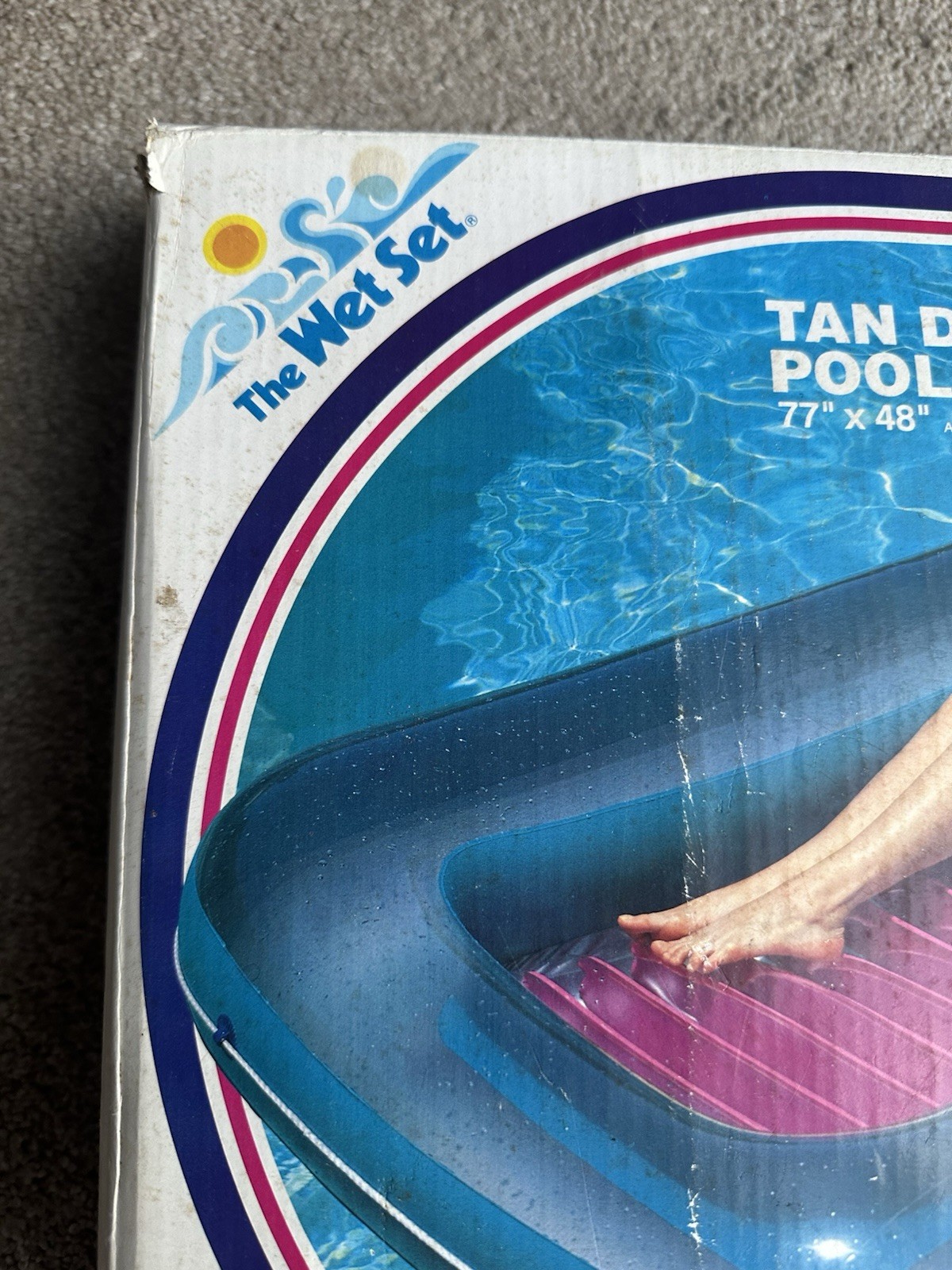 New VTG 1997 Intex Wet Set Premium Tan Dazzler Pool Lounge #58804 77″X48″