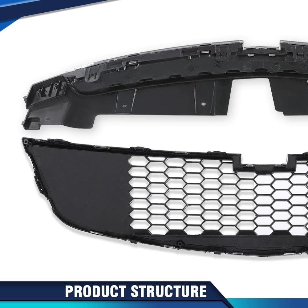 Front Bumper Upper & Lower Grille Pair Fit Chevy Cruze 2011-2014 | Front Bumper