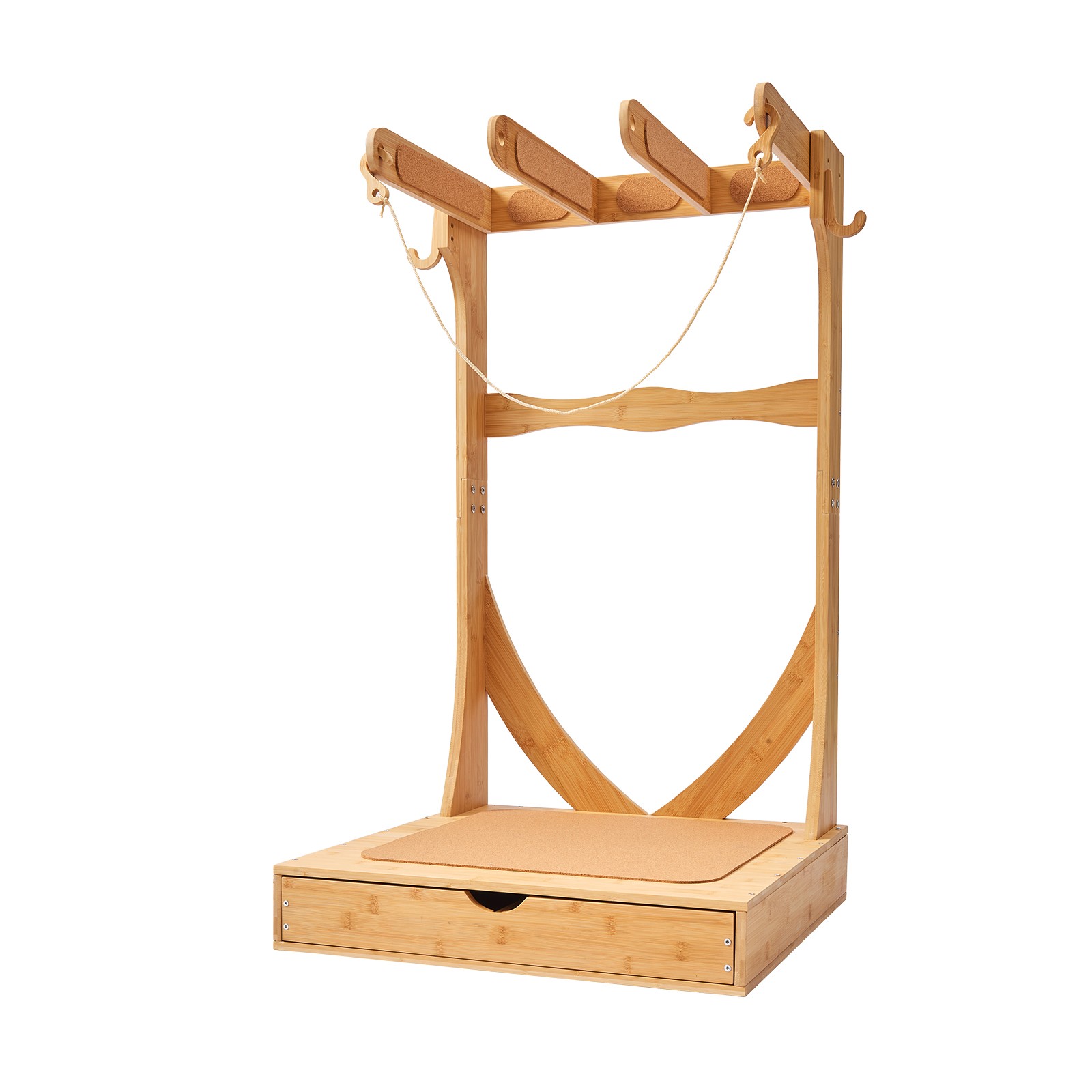 Uimoso Vertical Surfboard Rack 3 Tiers Wooden Stand for Storage and Display