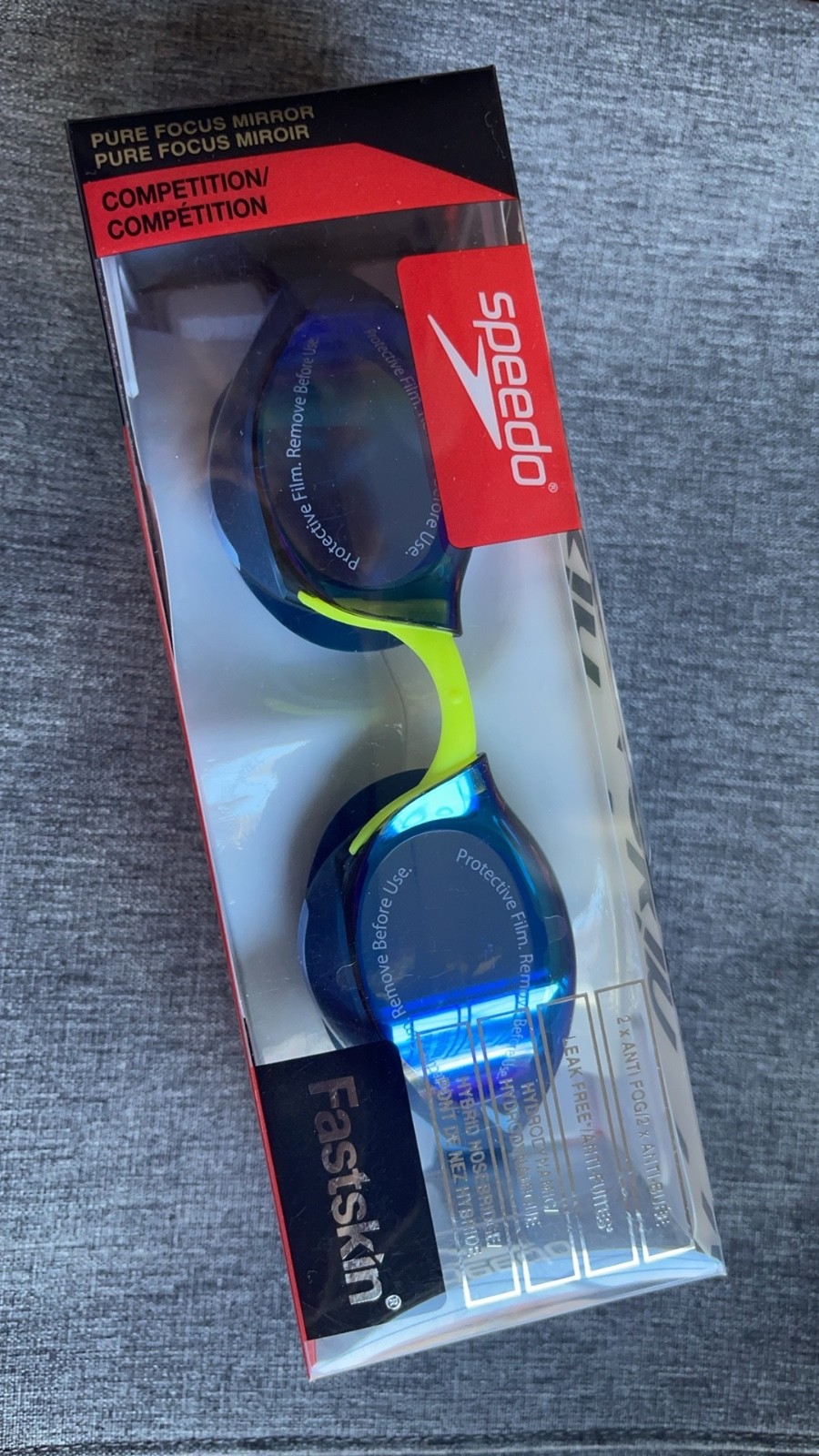 Speedo Fastskin Pure Focus Mirrored Goggles Blue/Gray