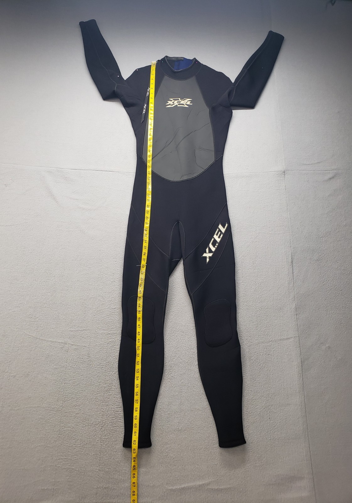Xcel Men Full Wetsuit LT Black Gray Neoprene Surfing Dive Zip Up Waterproof