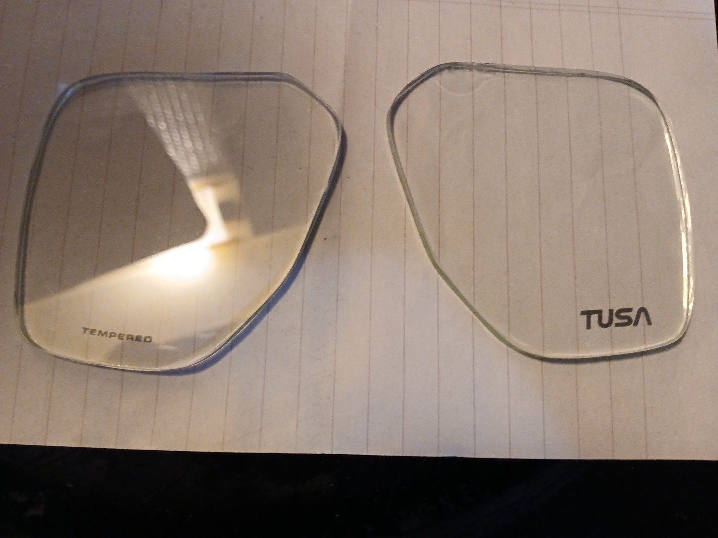 Tusa Liberator Dive Goggles Glass W Case And Extra Lenses