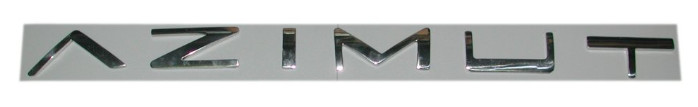Azimut A000011258 LOGO, AZIMUT CHROME EMBLEM DECAL, (MIA)