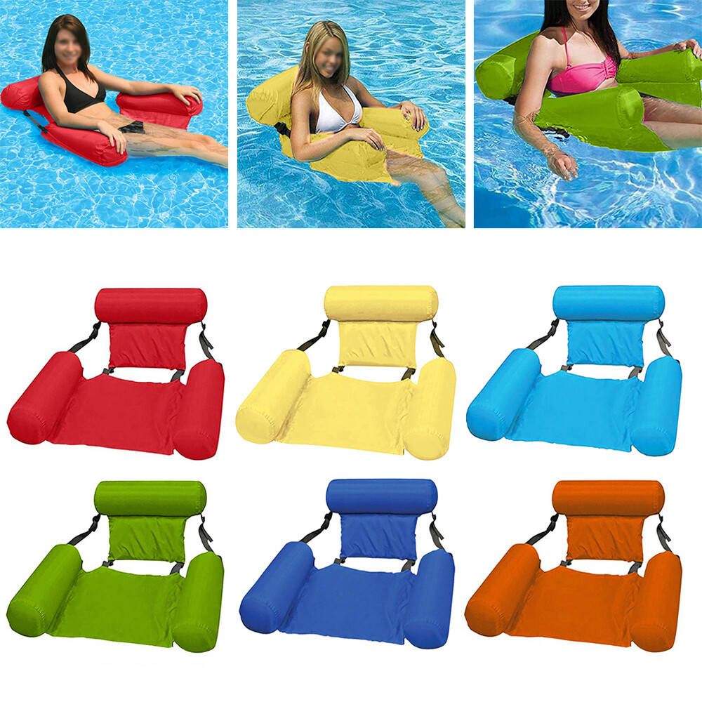 Floating Inflatable Swimming Pool Chair Relaxing Seat Water Bed Lounge Air Sofa