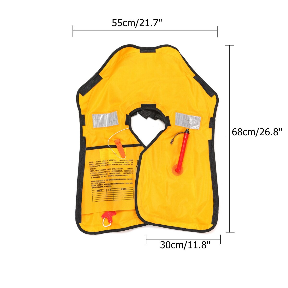 Automatic Inflatable Life Vest Adult Jacket with Reflective Sheet PFD 150N USA