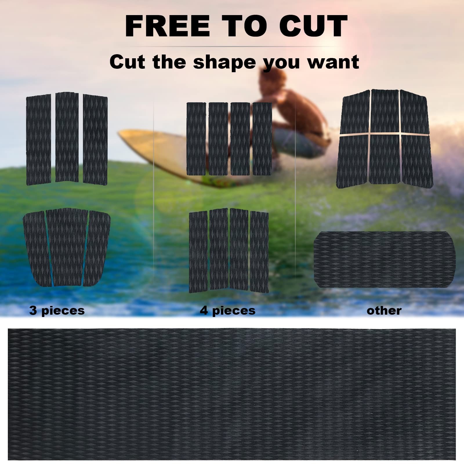 Kxkzren Eva Foam Boat Flooring Self-Adhesive Non-Slip Traction Mat For Bass
