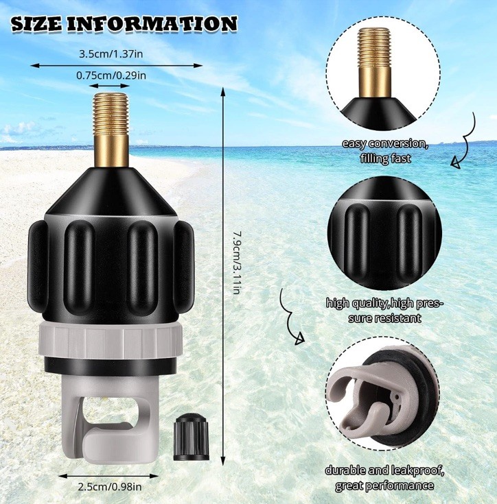 HEYTUR~Inflatable SUP Valve Adaptor For Inflatable Kayak Boat PA66+30GF NEW!