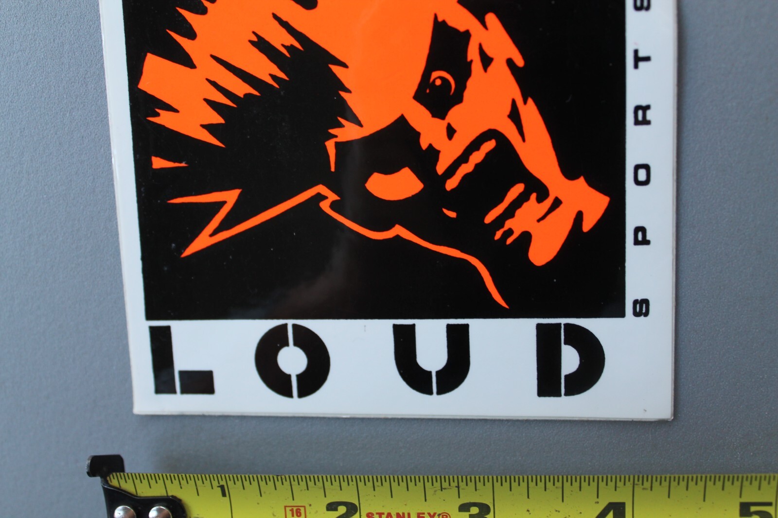 Loud Sports Wear Clothing Skate Neon Orange 80’s OG V69B Vintage Surfing STICKER