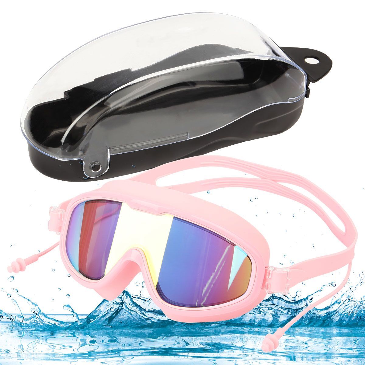 Adult Swimming Goggles Adjustable Anti-Fog Glasses Diving Underwater Protection