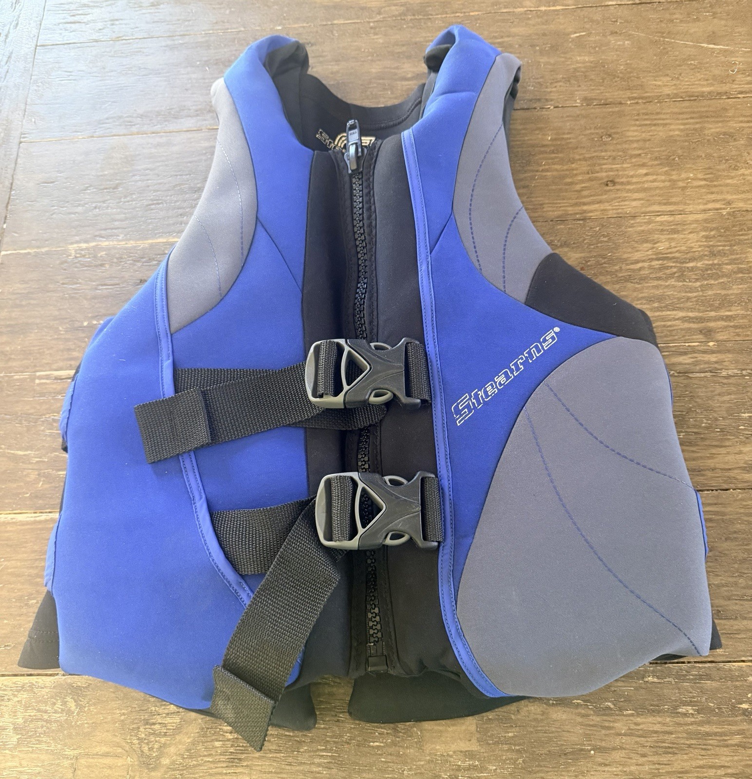 Stearns V Flex Adult Life Jacket Size Medium Blue Gray & Black Great Condition!