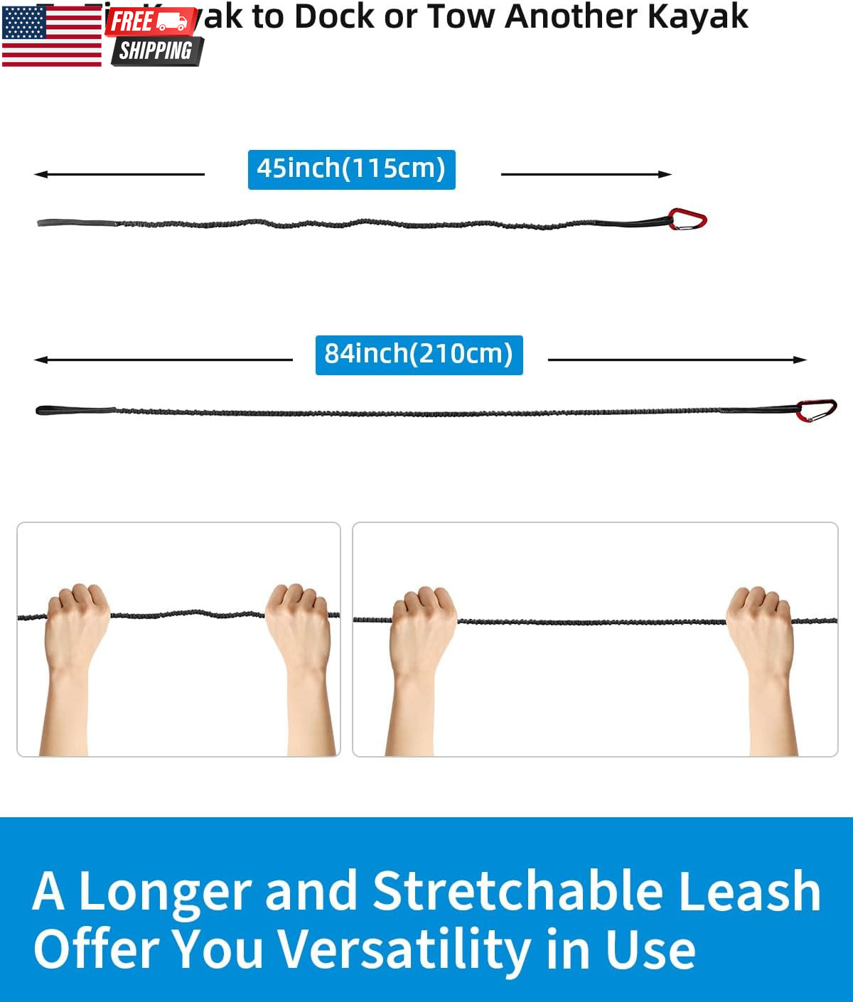 Kayak Paddle Leash Accessories for Kayaking Fishing Paddle Board | 4-7Ft Strecha