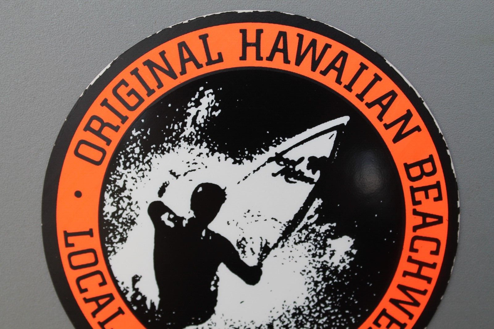 LOCAL MOTION Hawaii Neon Orange Surfboards LM2 OG 80’s Vintage Surfing STICKER
