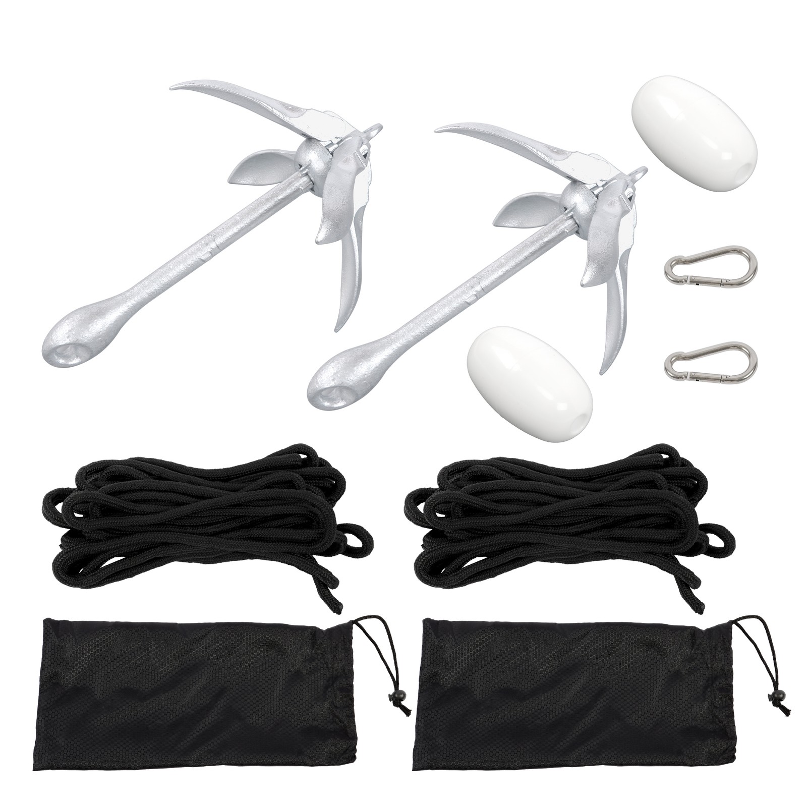 1.5lb/3.3lb/5.5lb/7.05lb Portable Marine Kayak Anchor Kit Canoe Kayak Raft Boat