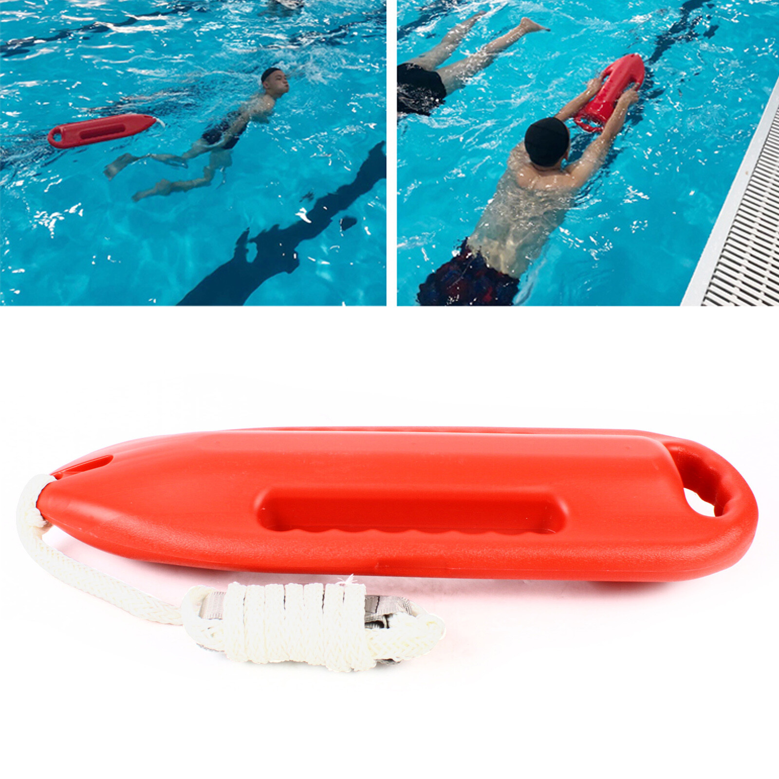 NEW Handle Swimming Rescue Buoy w/ PE Rope Adjustment Buckle Strong Load-bearing