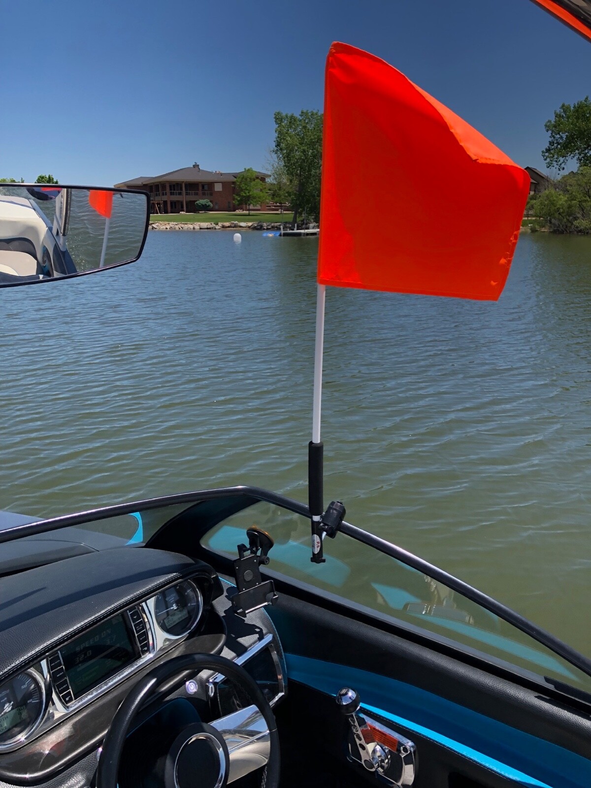 Skier Down Flag Holder – Window Mount (It Rotates!!)