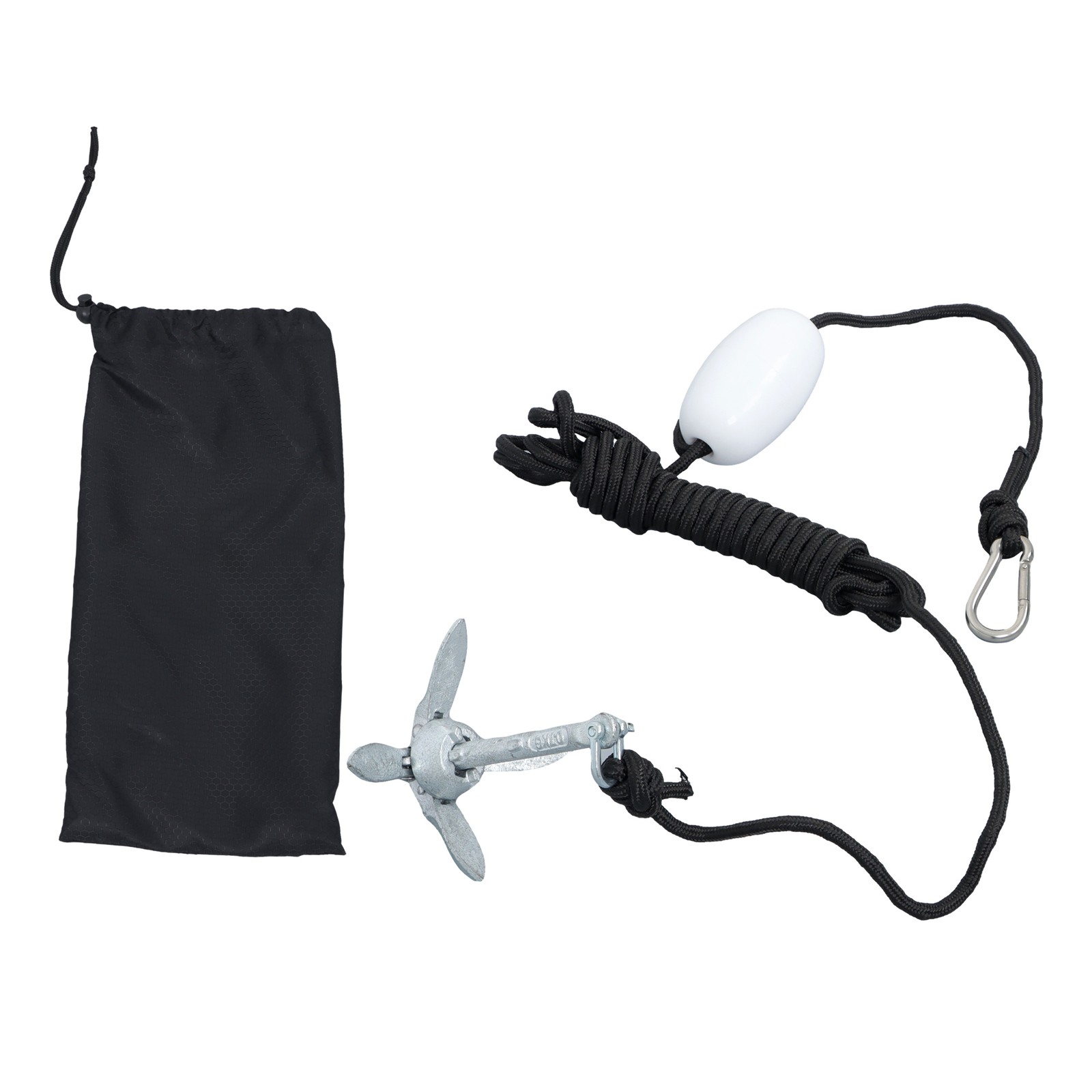 Silver 1.5LB/3.3LB/5.5LB/7.05LB Marine Kayak Anchor Kit Canoe Kayak Raft Boat