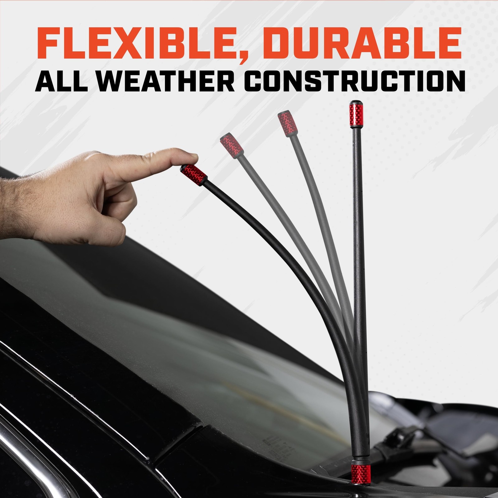 Votex – The Spartan – 13 3/4 Inch Rubber Antenna – USA Stainless Steel Thread…