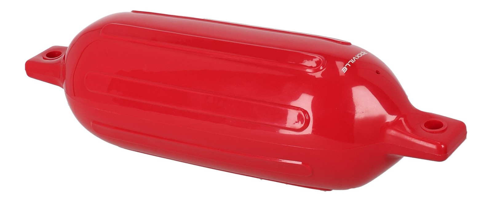 (2) Rockville FEN165-RED 6.5″x23″ Boat Fenders + 10 Foot Line Marine Bumpers