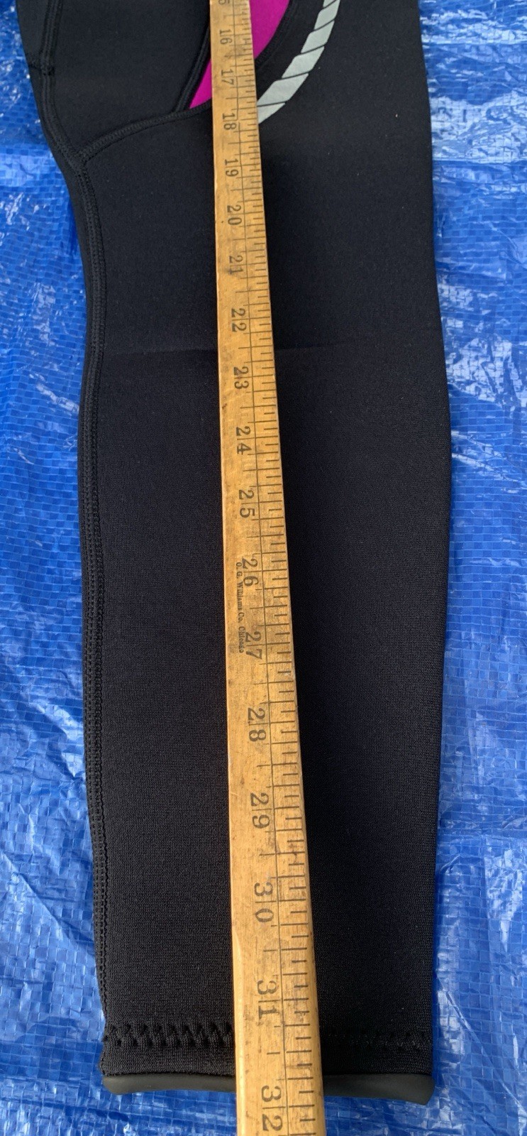 Dive and Sail Wet Suit Pants Size women X-Small Neoprene Black w/pink New No Tag