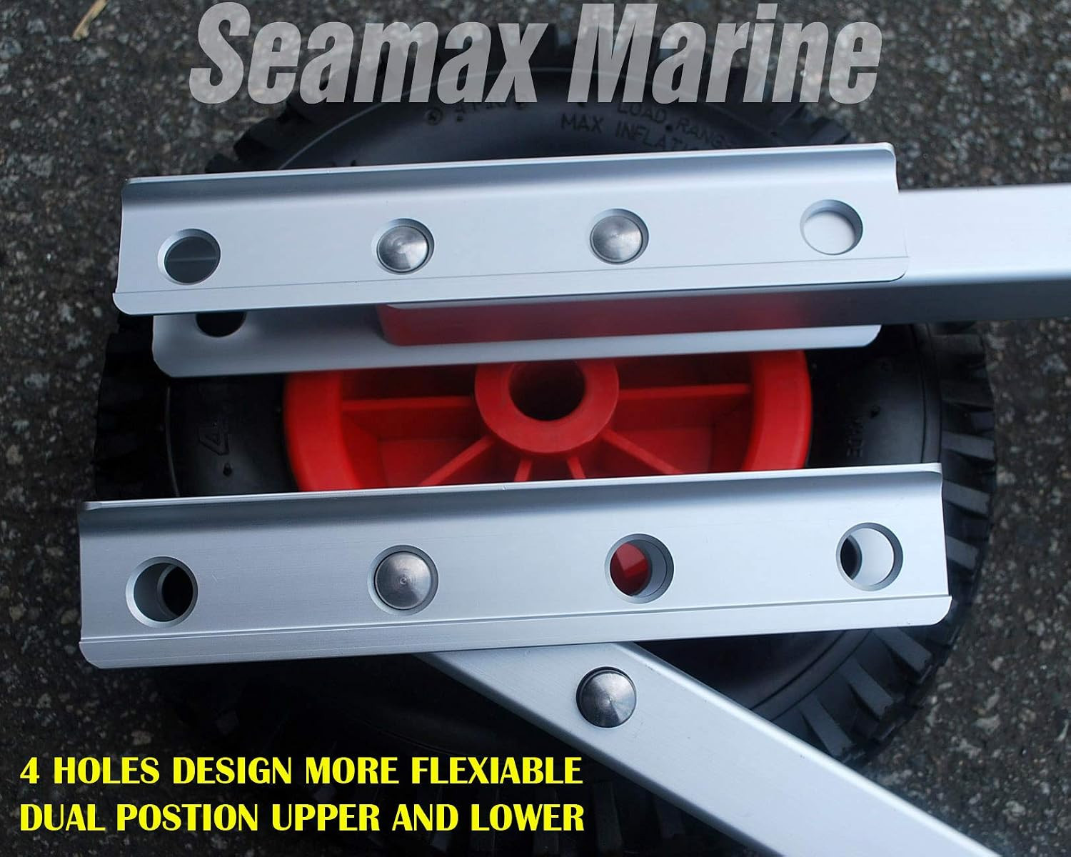 EZ Load Boat Launching Wheels Set for Inflatable Boat & Aluminum Boat, Support M