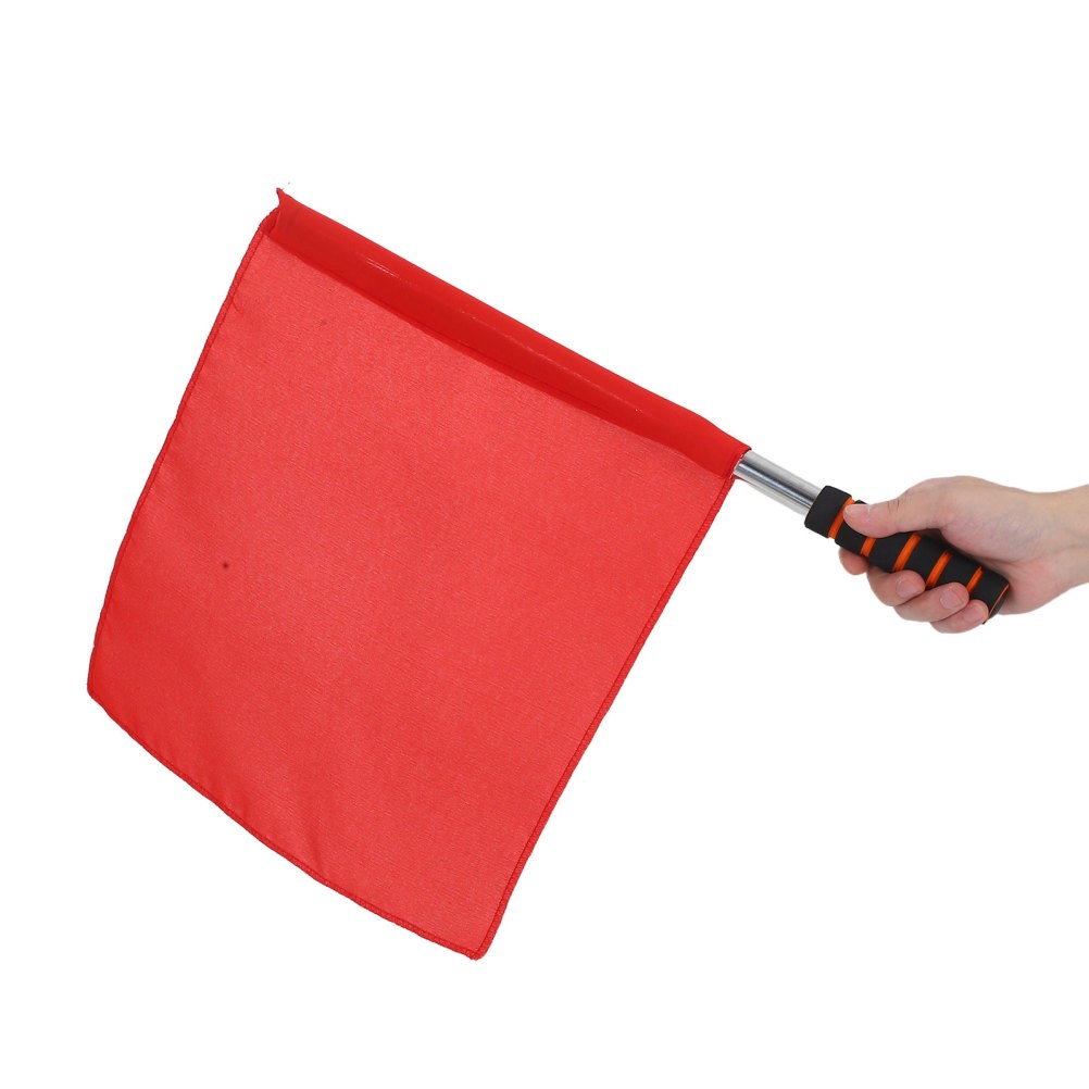 6Pcs High Visibility Referee Hand Flags Assorted Red Yellow Green Colors