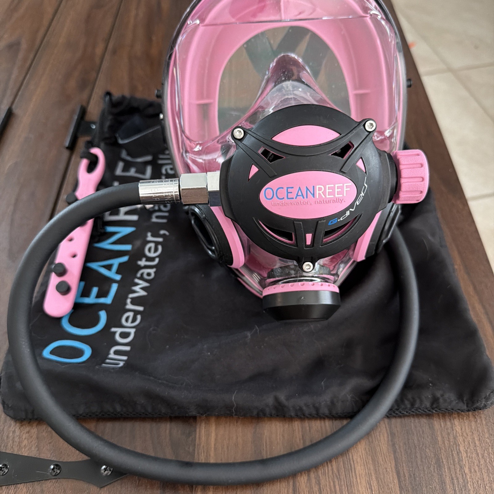 Ocean Reef G.Divers FFM M/L + Mares Reg Set, OTS Case, Surface Valve, QD