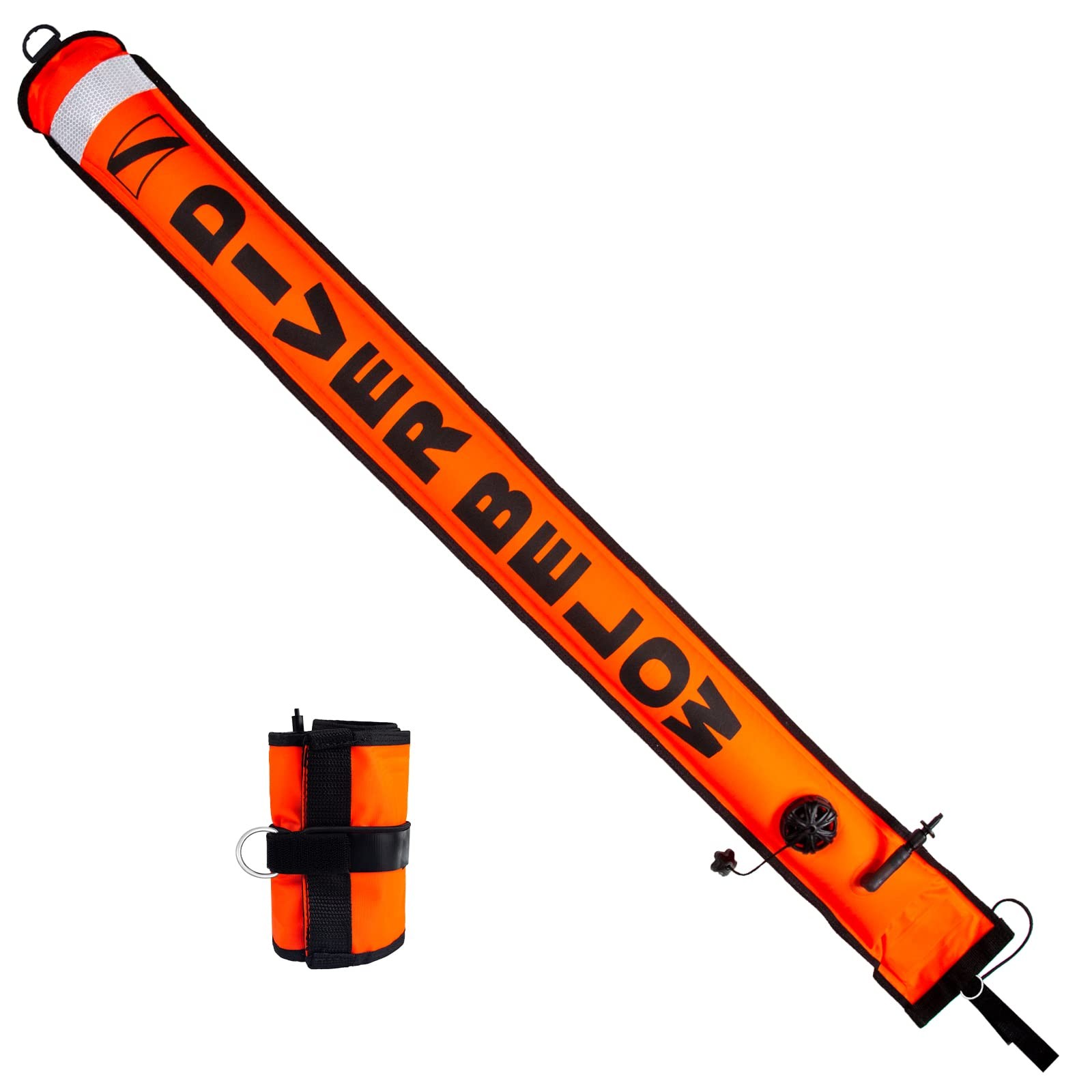 4FT Dive SMB Surface Marker Buoy, High Visibility Inflatable Scuba Signal Tub…