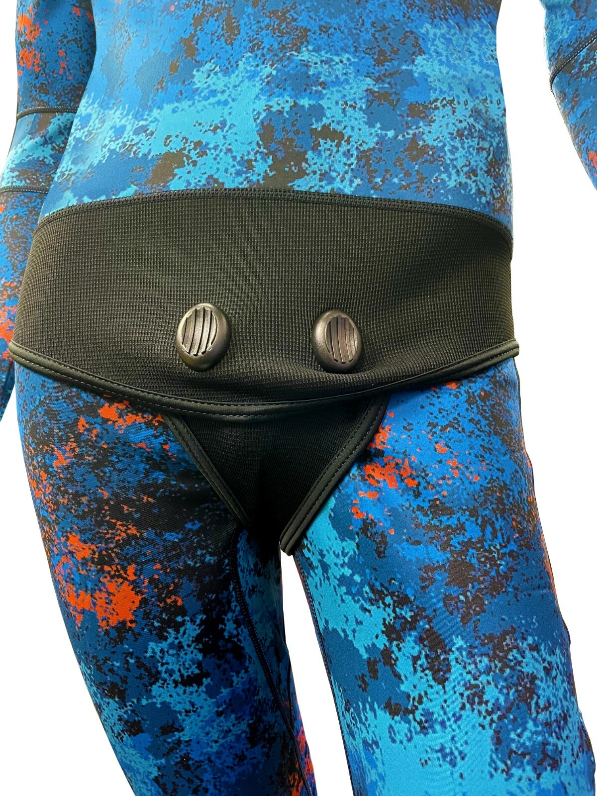 Spearfishing World 1mm Stretch Neoprene 2-piece Wetsuit for Men Blue Camouflage