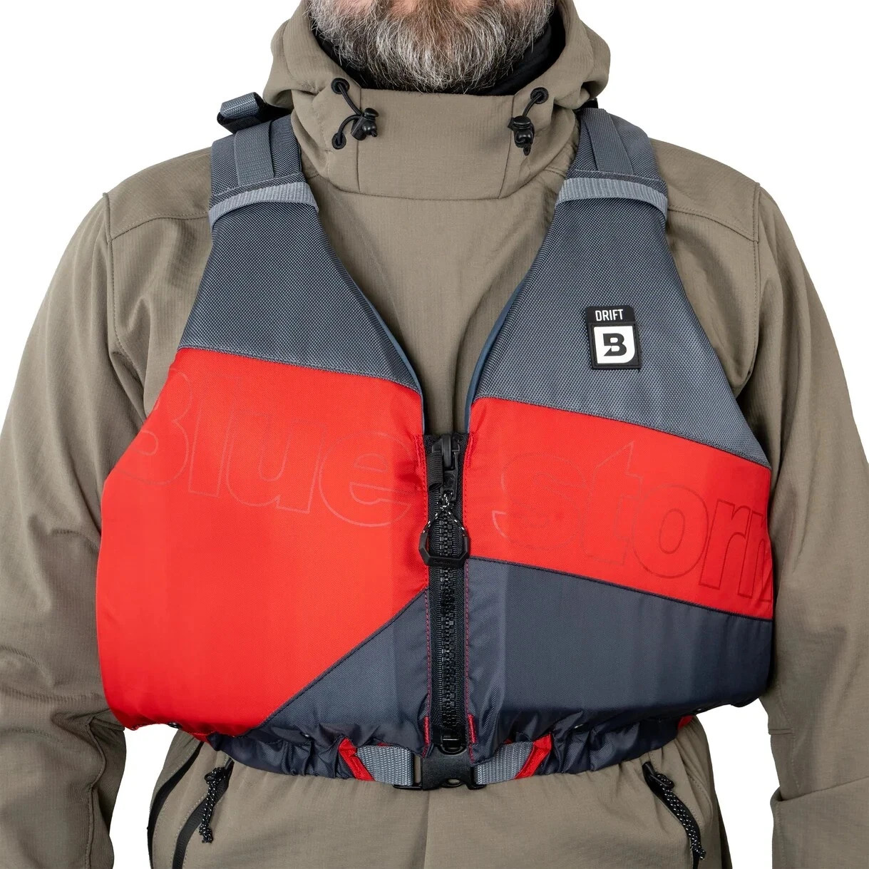 Bluestorm KINETIC Kayak Life Jacket Fishing Angler Vest Type III PFD, Nitro Red