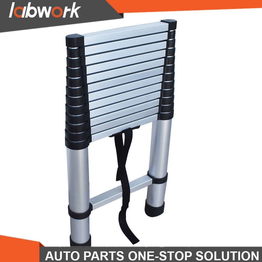 Labwork 12.5ft Telescopic Step Ladder Aluminum Multi Purpose Extension Ladder