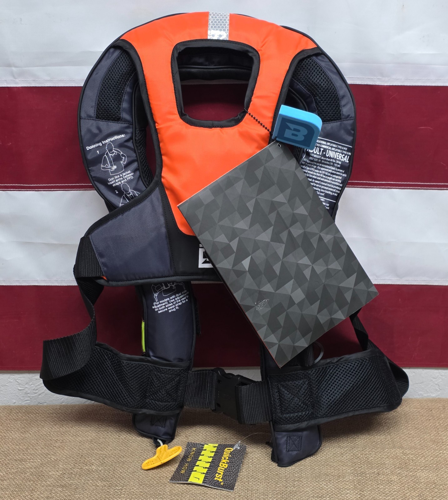 Bluestorm Arcus 40 HD Orange Inflatable AUTOMATIC Life Jacket USCG Type 2 PFD