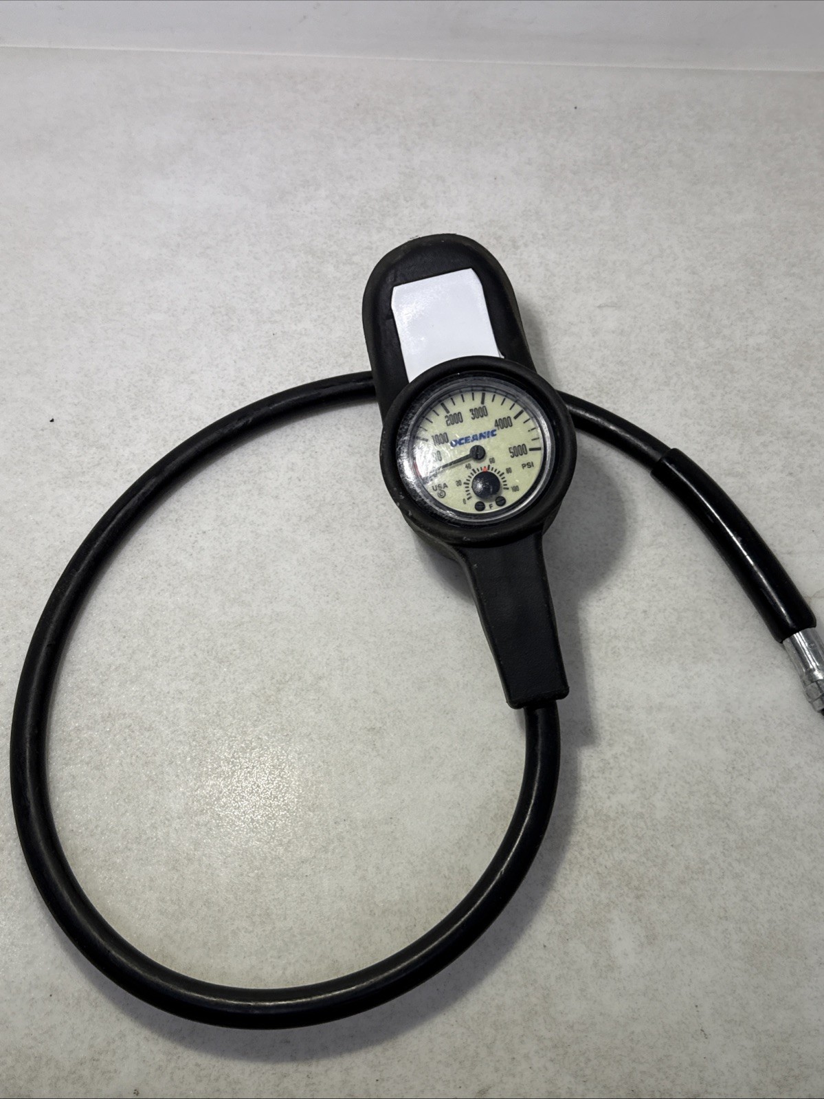 Oceanic 5000 PSI SPG Submersible Pressure Gauge + Thermometer 5,000 & Compass