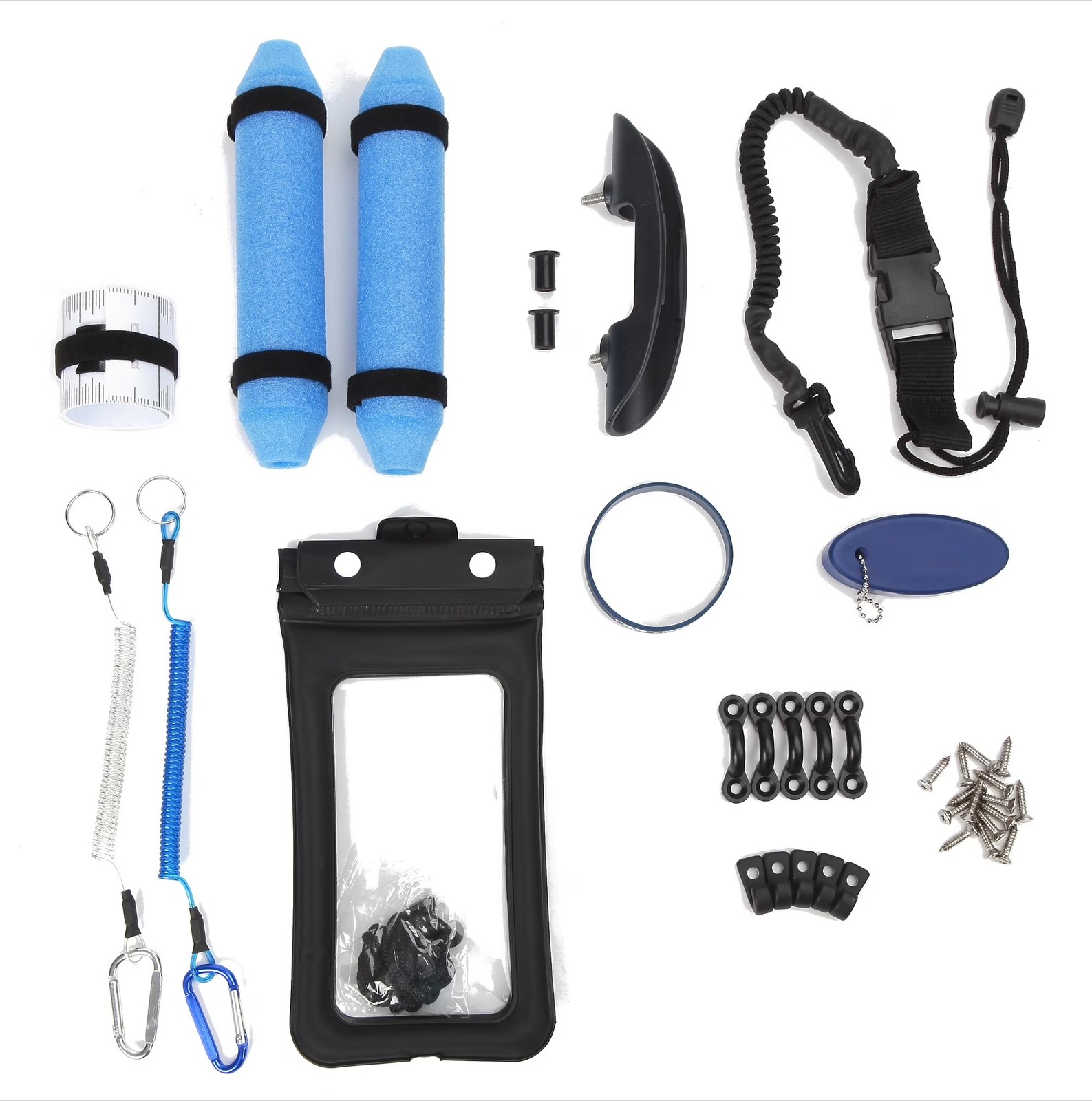 24 Piece Kayak Storage Crate with Dry Bag,Fishing Accessories Kit and Rod Holder
