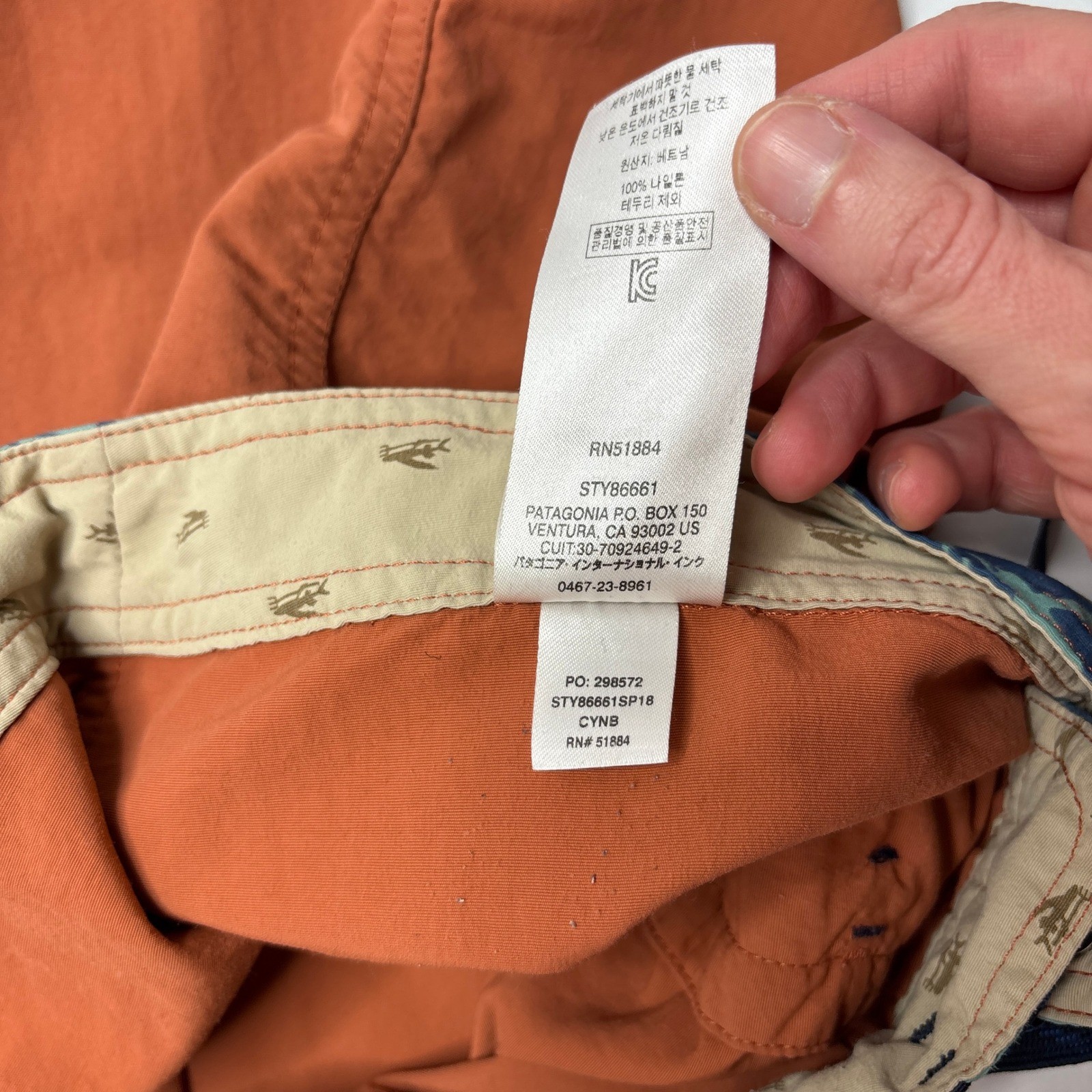 Patagonia Orange Boardshorts M’s Patch Pocket Wavefarer Mens 38 Swim Shorts