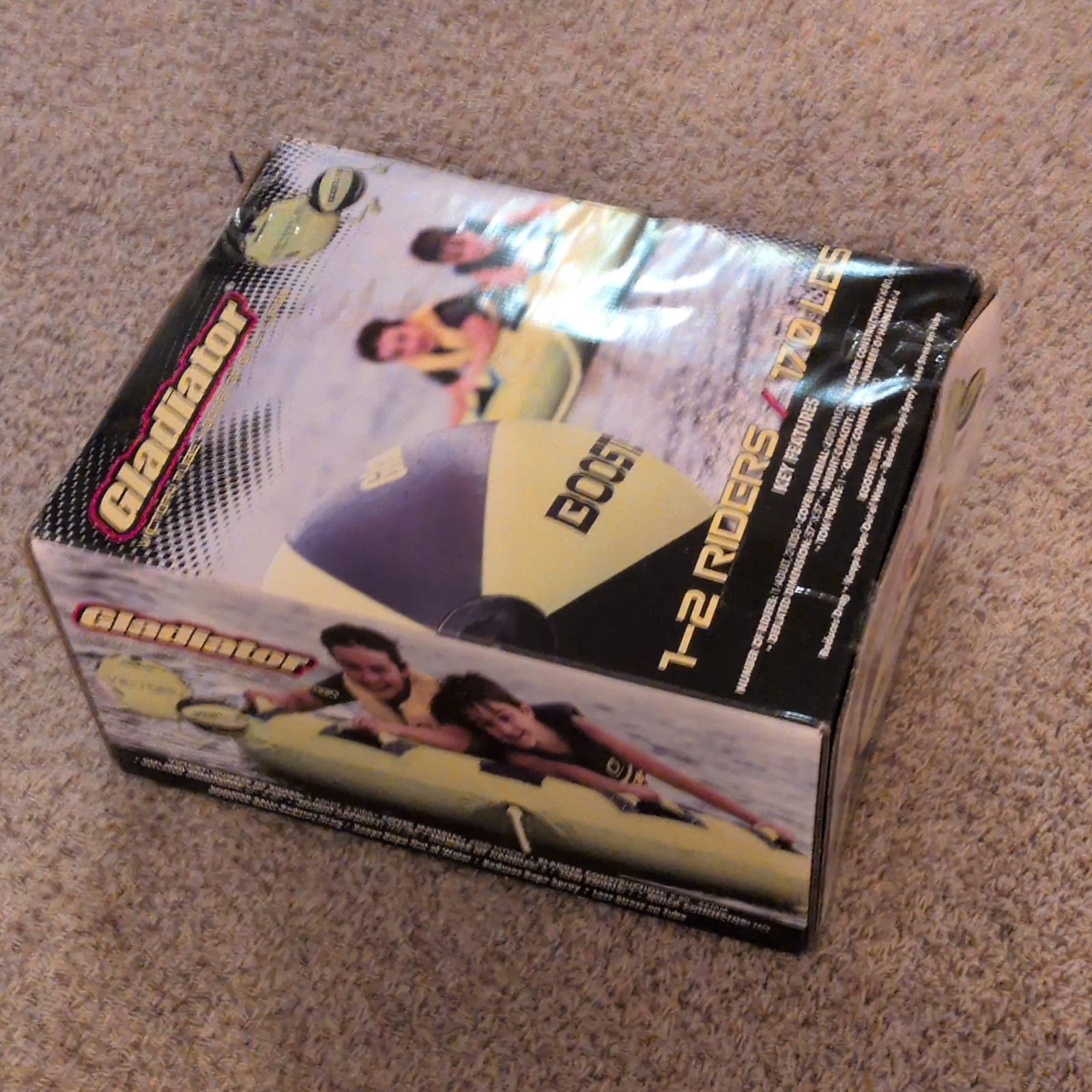 Gladiator Victory Water Tube + Booster Ball Combo Towable 1-2 Riders 420D Nylon