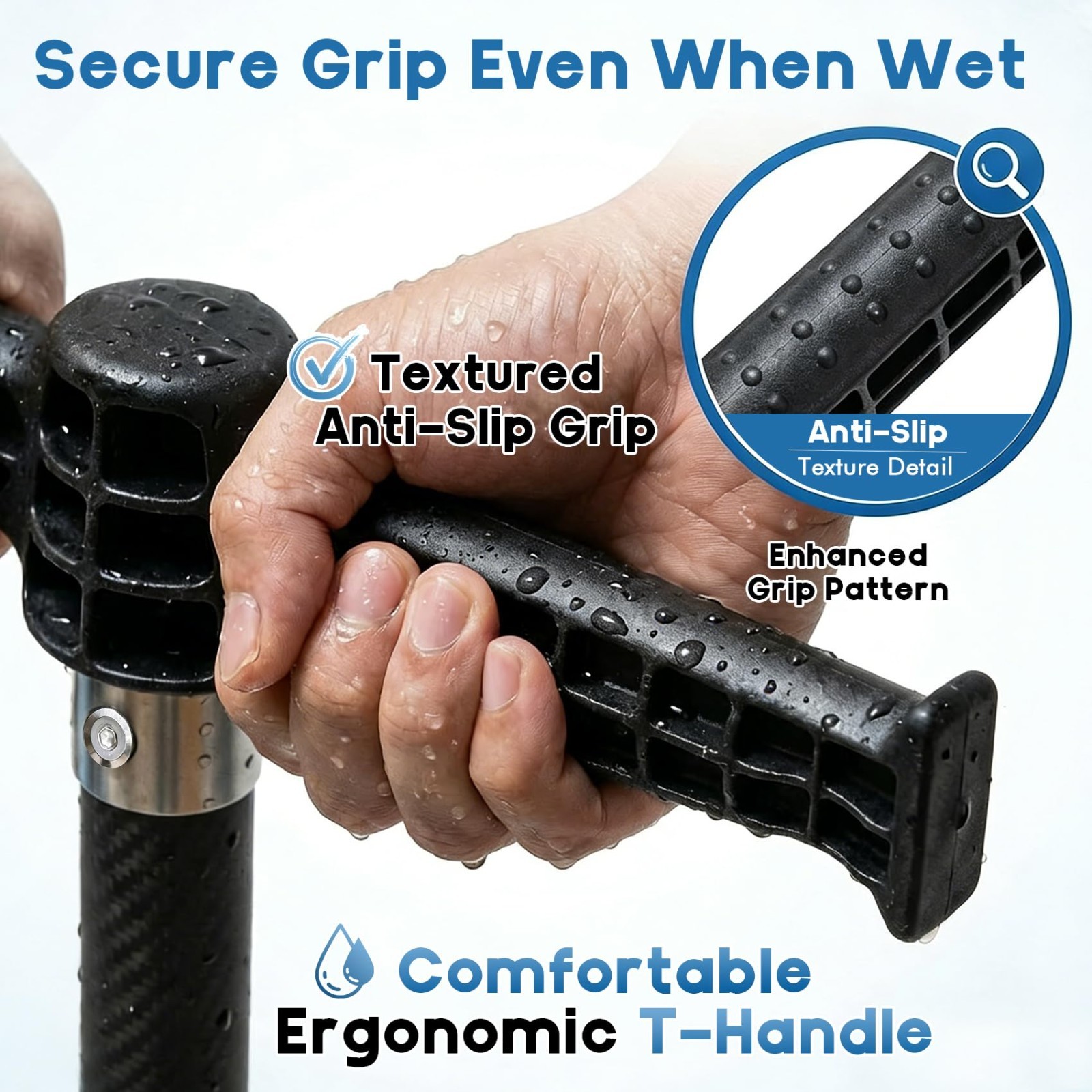 Heavy-Duty Carbon Fiber Sand Anchor with Nylon Auger for Kayak, Jet Ski & Paddle