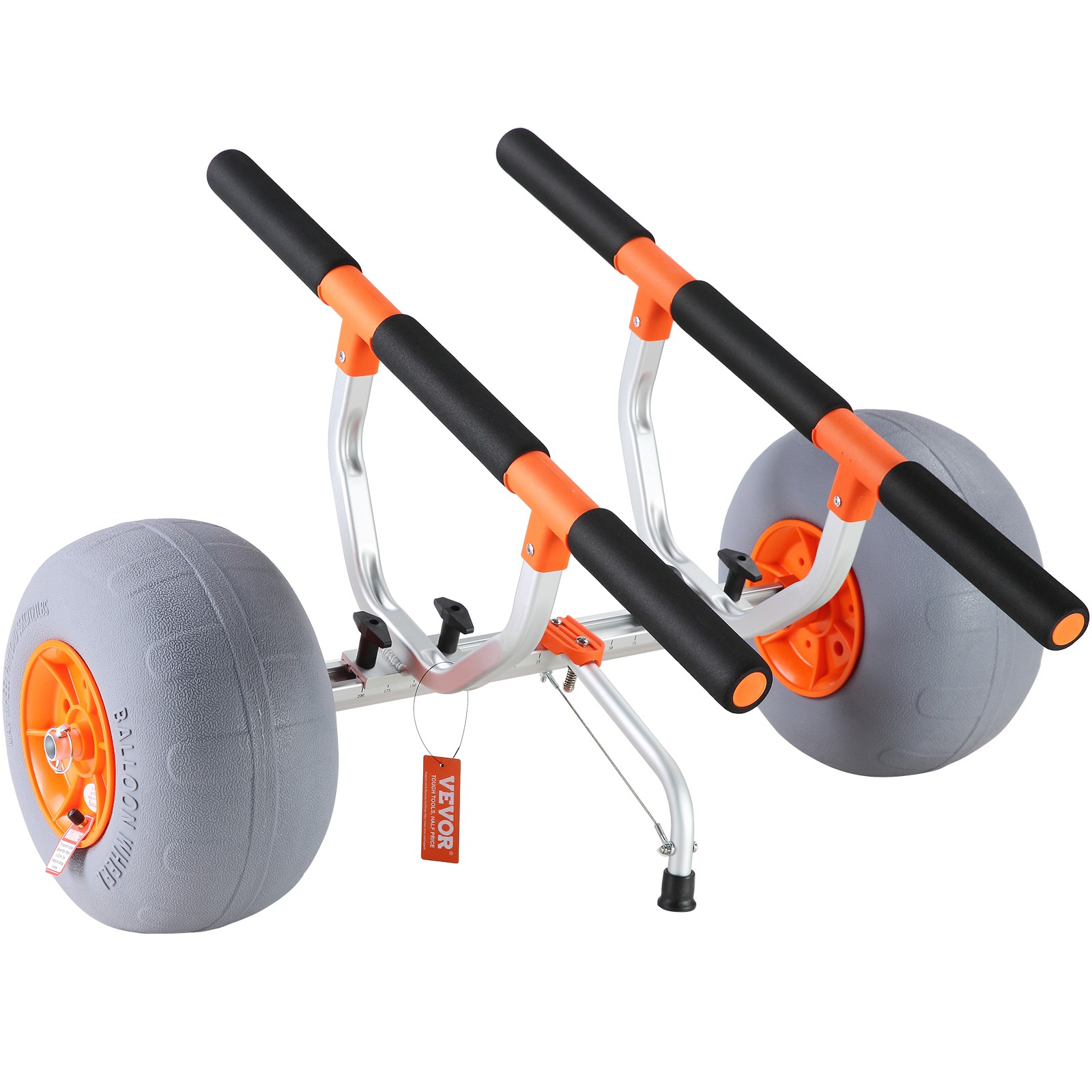 VEVOR Adjustable Kayak Cart Canoe Carrier 350lbs Load with 12” Tires Foldable