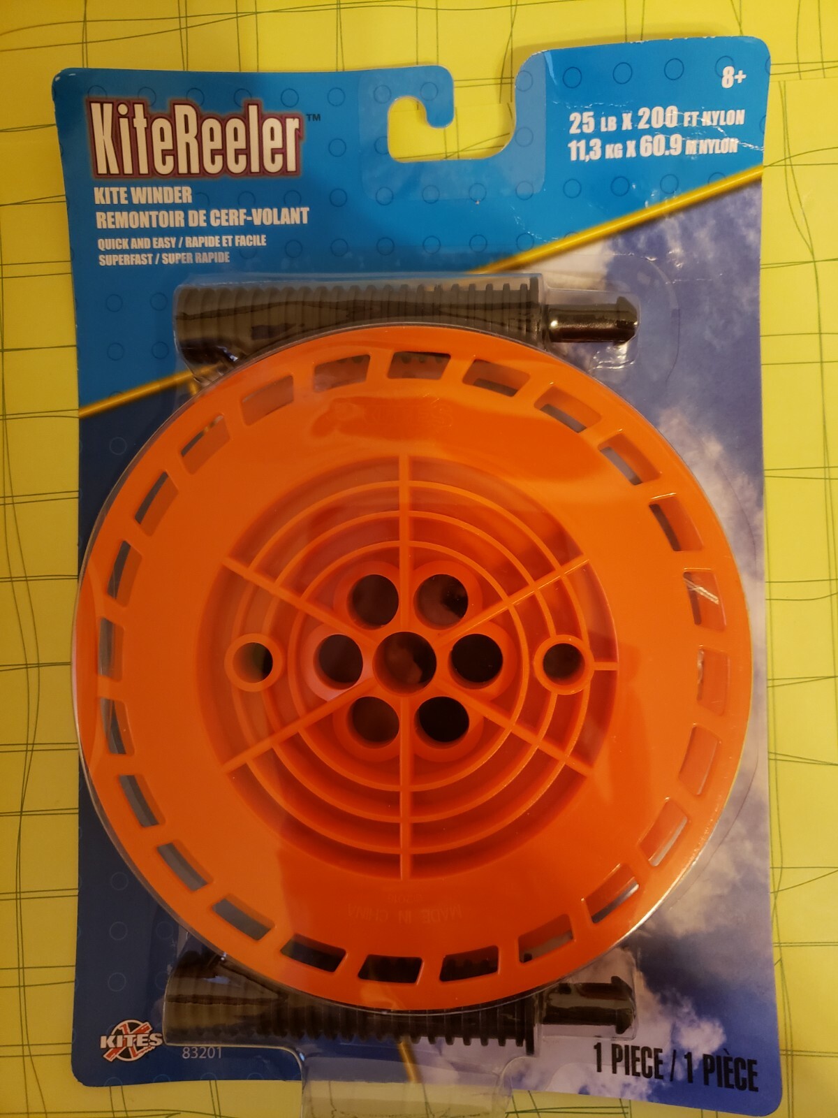 KITEREELER Winder 25 lb & 200 ft. NYLON String VARIOUS COLORS!! NEW