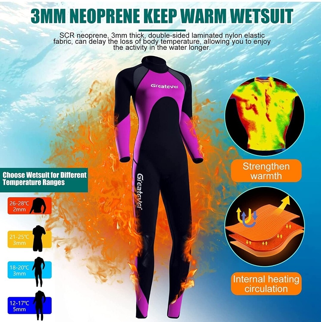 Greatever Scuba Wetsuit Womens Medium 117-132lbs New Read